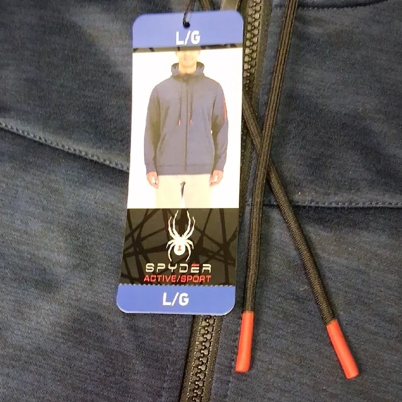 Spyder Dark Blue Jacket with Red Highlights - Picture 3 of 4